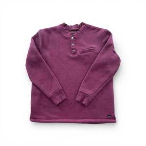 Stanley Men's Sherpa Lined Waffle Knit Henley Pullover - Burgundy Size L